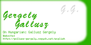 gergely gallusz business card